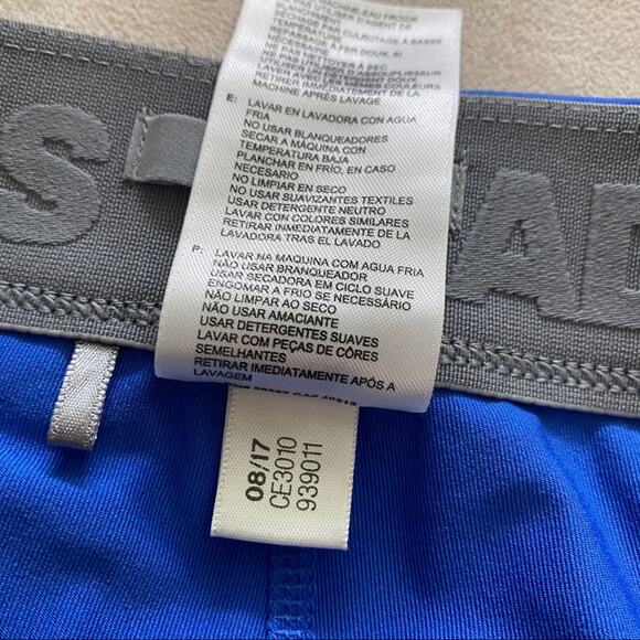 Adidas Blue Active Skort Skirt Short Size M Tennis, Golf Elastic Waist Pockets - Picture 4 of 7